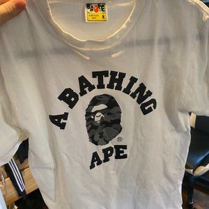 BAPE 1st Camo College Tee (FW22) Black & Grey